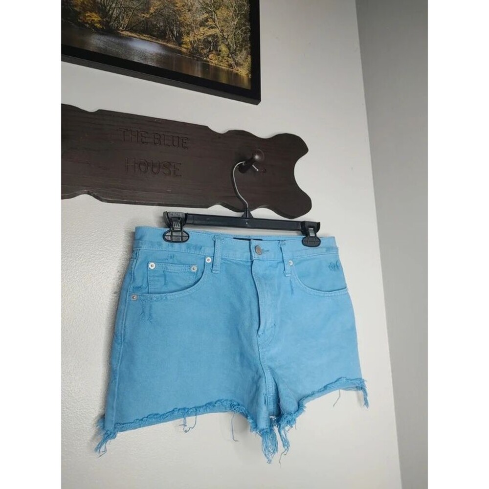 Lucky Brand Los Angeles Relaxed Fit High Waist Distressed Shorts Size 26/2